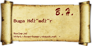 Buga Hümér névjegykártya